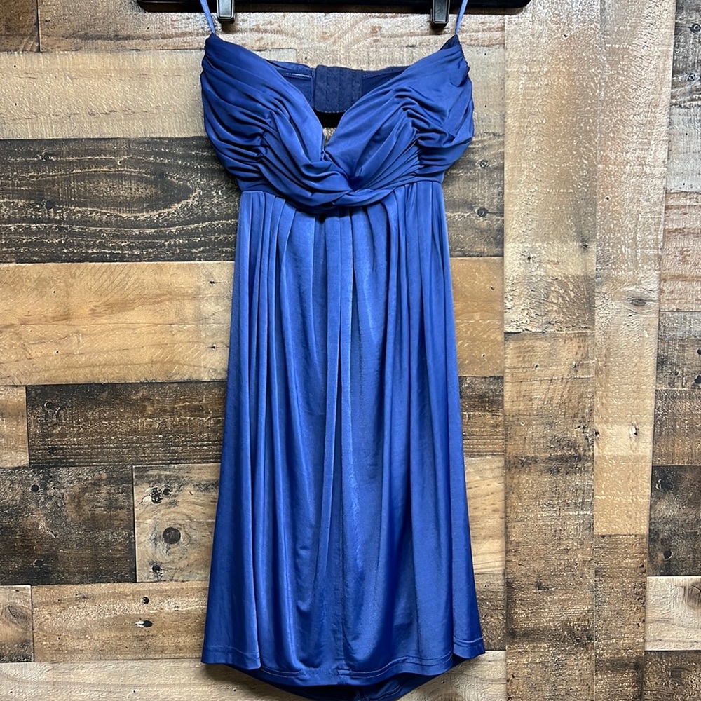 NWT Ark & Co. Blue Strapless Open Back Mini Dress Women's Size Small‎